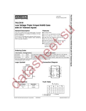 74LCX10MTC datasheet  